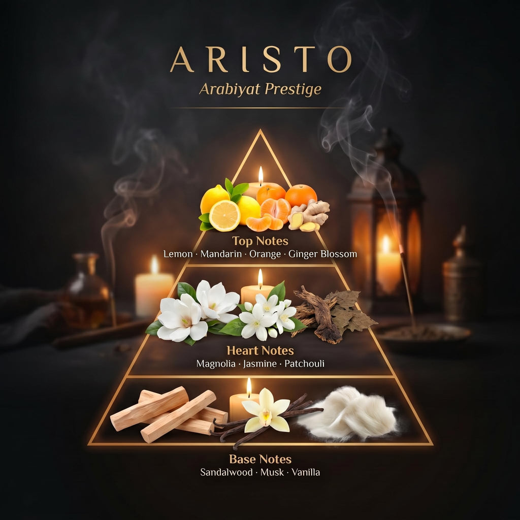 ARABIYAT PRESTIGE Aristo Eau de Parfum, Citrus Woody Vanilla Unisex Fragrance, 3.4 Fl Oz