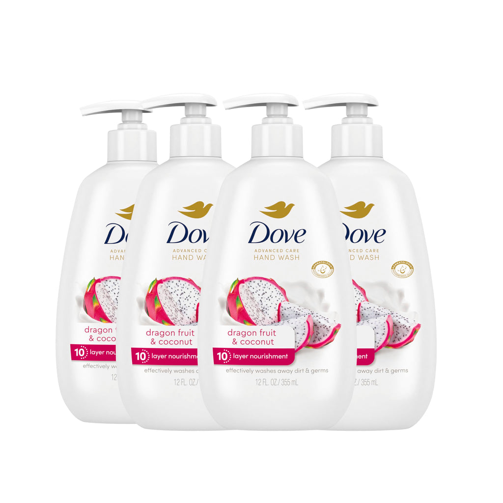 Dove Advanced Care Hand Wash 4 Count, Dragonfruit & Coconut