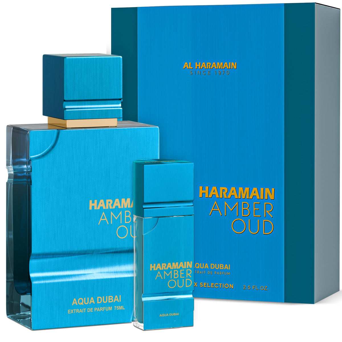 Al Haramain Amber Oud Aqua Dubai Eau de Parfum for Men with Travel Atomizer