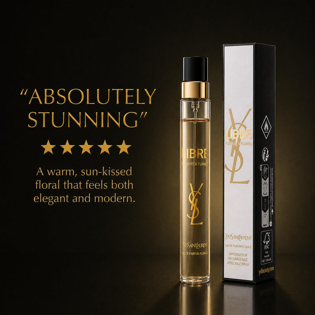 Yves Saint Laurent Libre Flowers & Flames Eau De Parfum Spray for Women, 10 ml