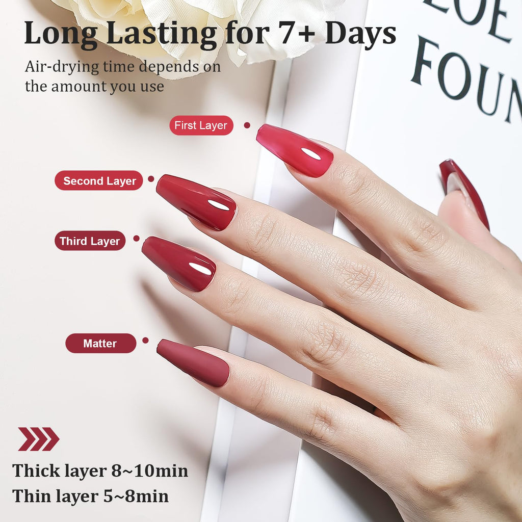 JODSONE 32-Color Quick-Dry Nail Polish Set with Base & Top Coats