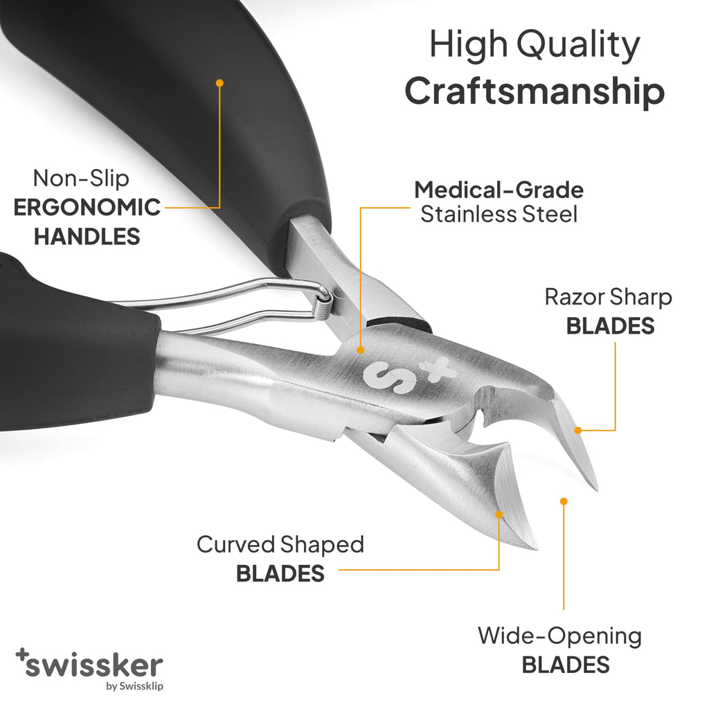 Swissker by Swissklip Heavy Duty Toenail Clippers for Thick Nails