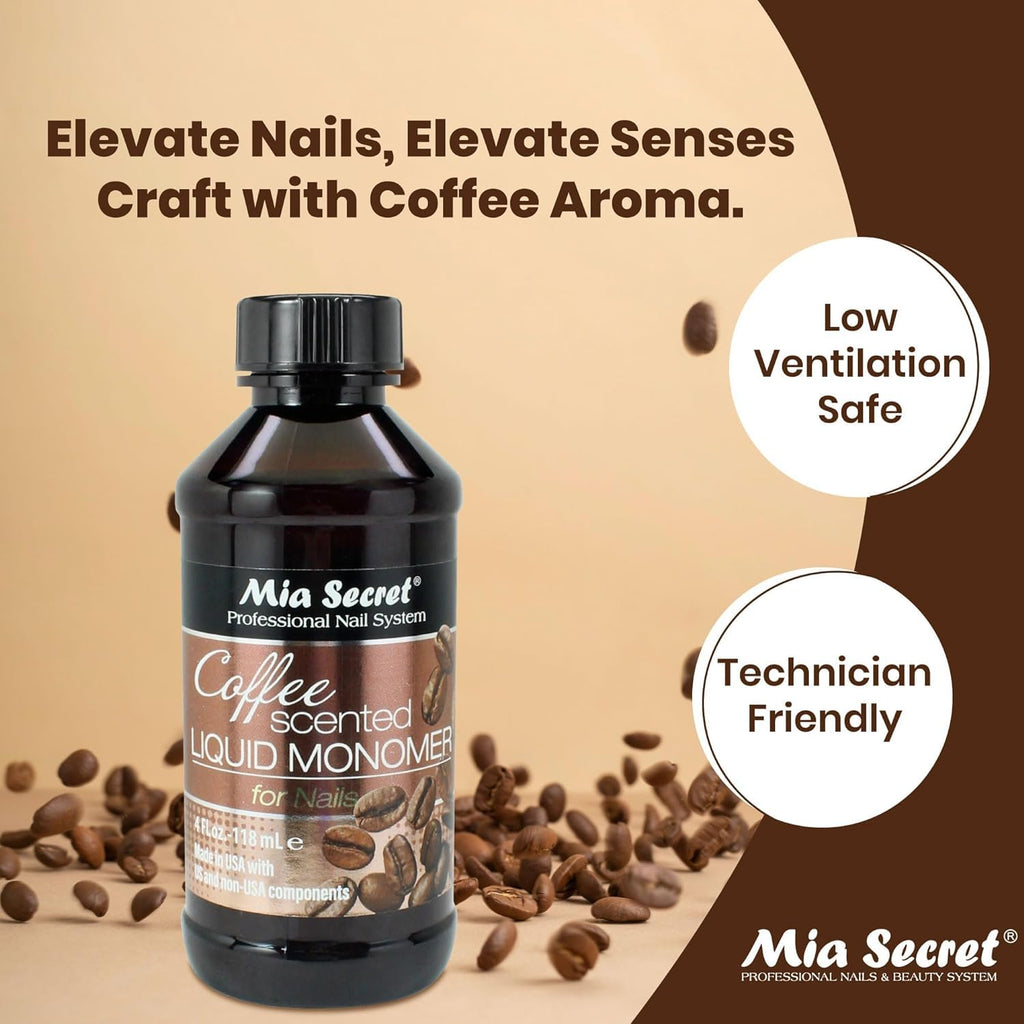 Mia Secret Coffee Scented EMA Liquid Monomer for Acrylic Nails