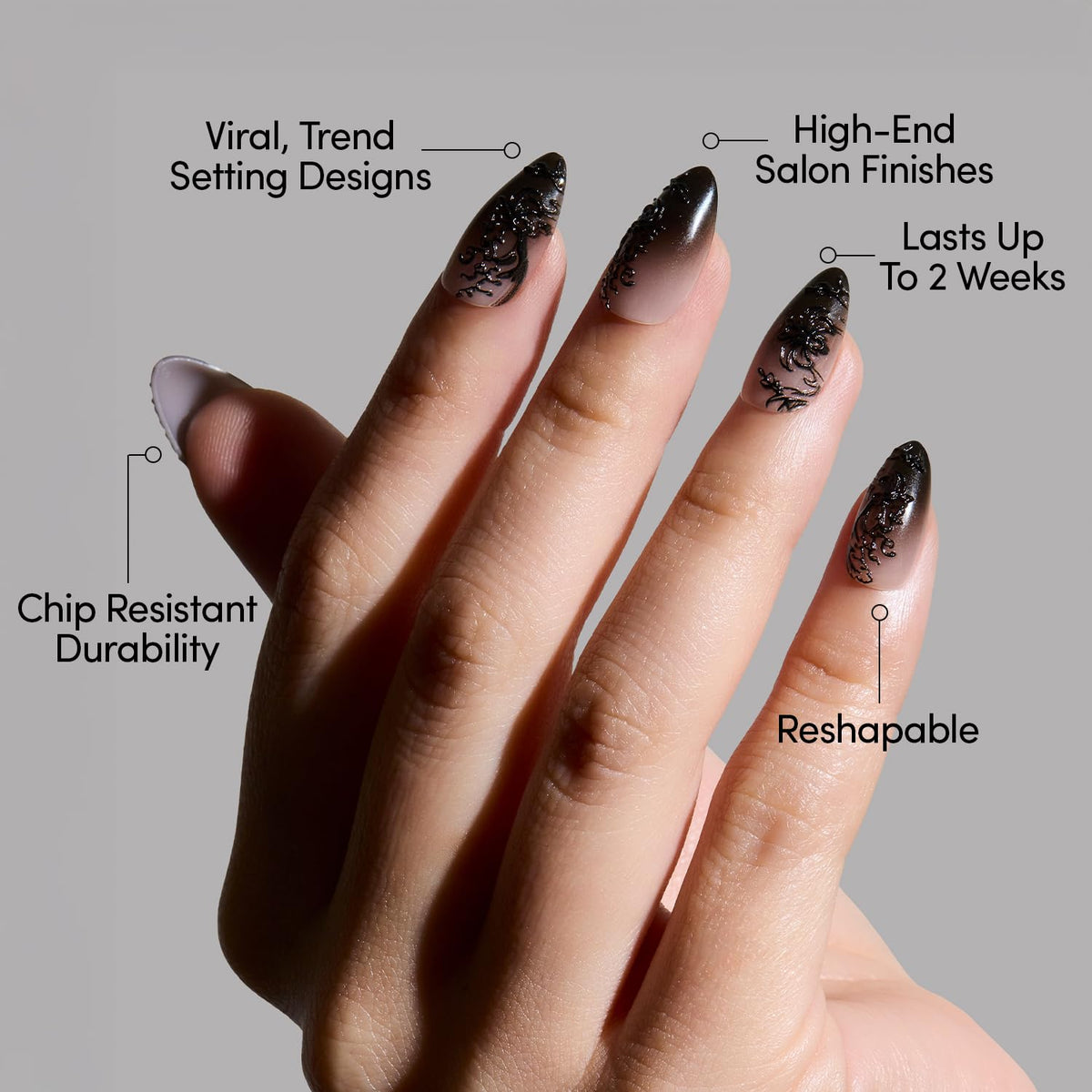 Glamnetic Press-On Nails - Salon-Style Reusable Nail Kit