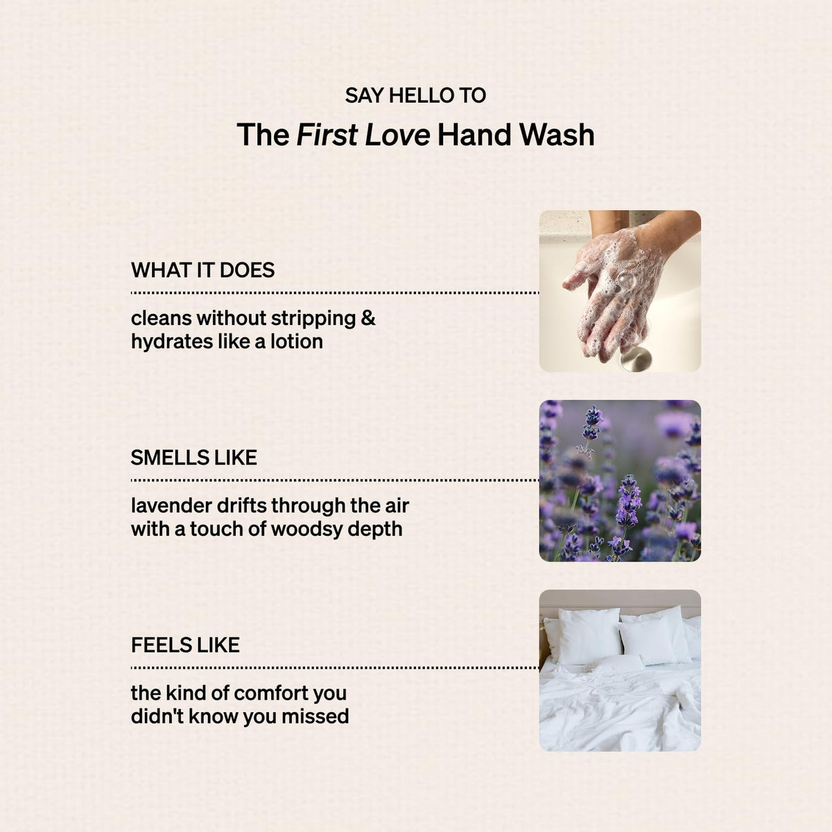 Loved01 Hand Wash, First Love Lavender, Gentle Hydrating Liquid Soap, 15 Fl Oz
