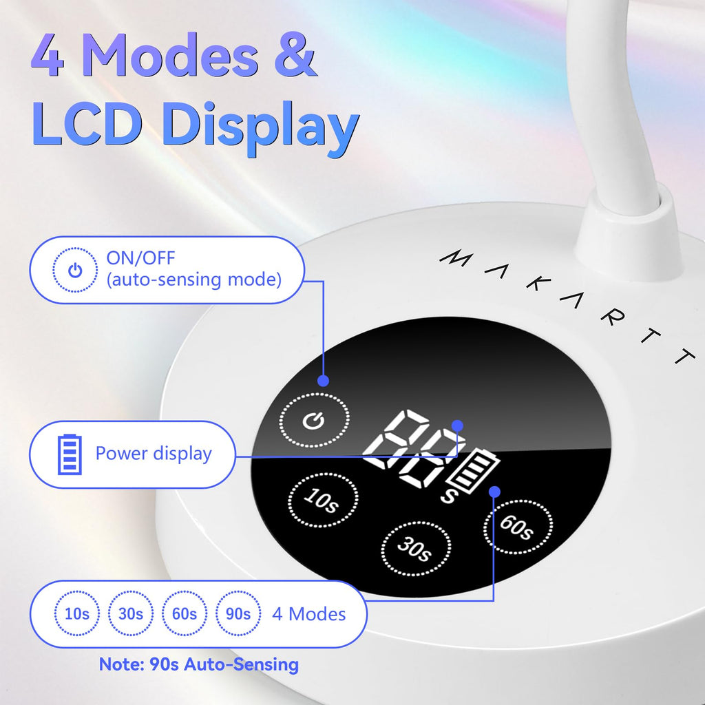 Makartt Rechargeable UV LED Nail Lamp for Gel Nails