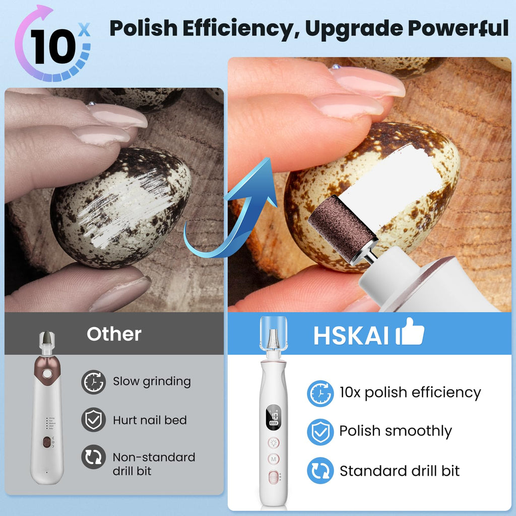 Cordless Electric Nail File Drill, 10-Speed Rechargeable Manicure Pedicure Kit