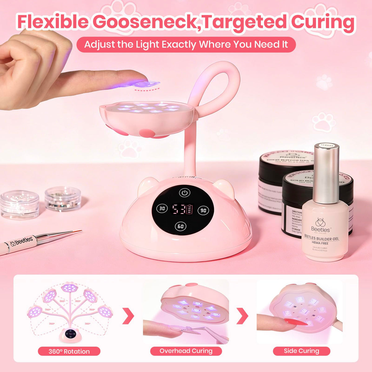 Meowgic Mini Cordless UV LED Nail Lamp