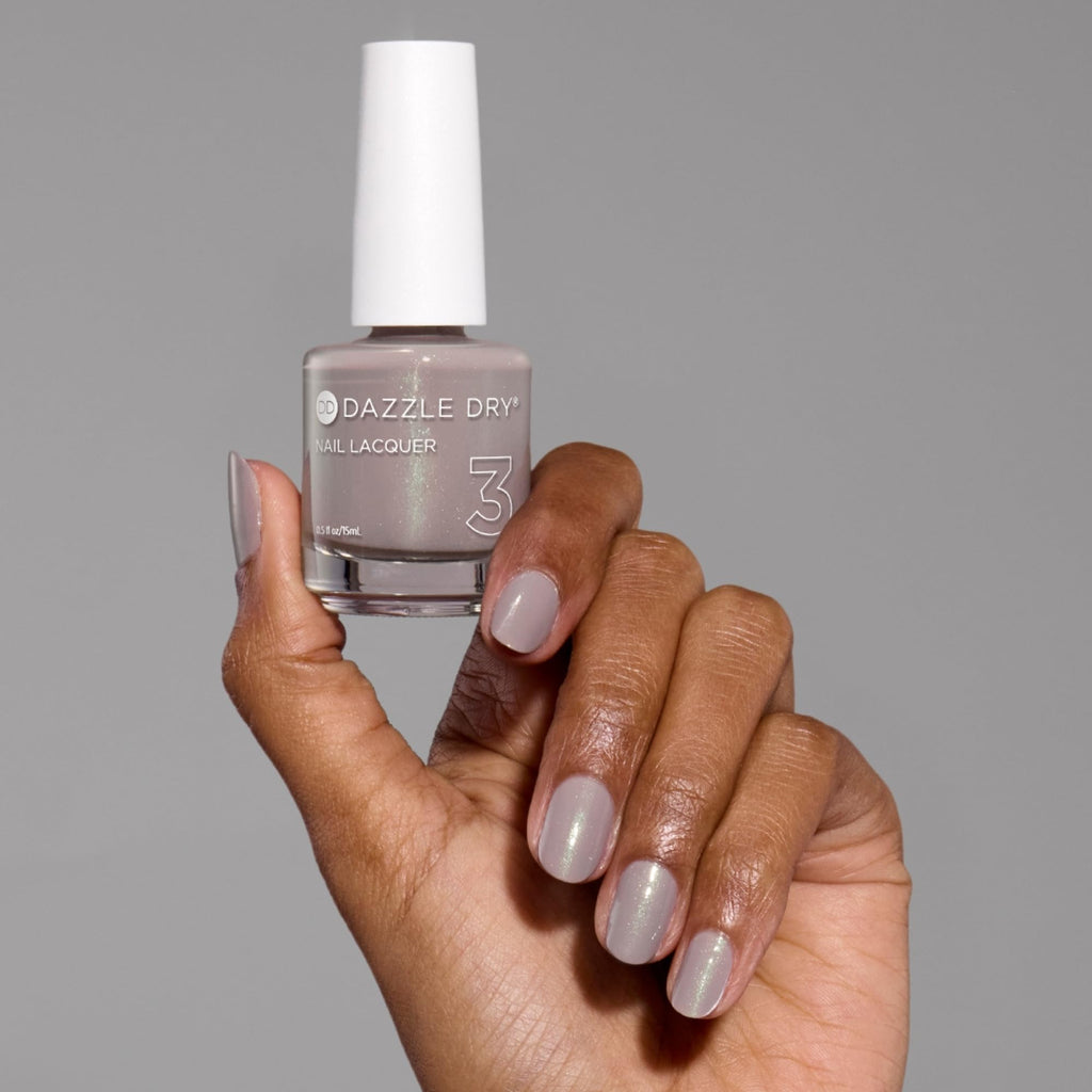 Dazzle Dry Nail Lacquer Step 3 – Let's Glow Light Purple Taupe