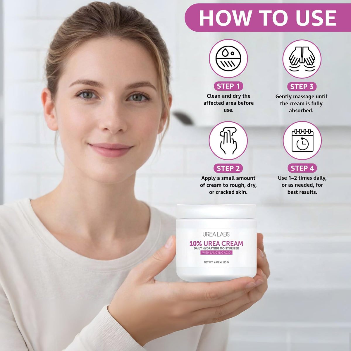 10% Urea Cream with Aloe Vera, Jojoba Oil & Salicylic Acid, 150ml