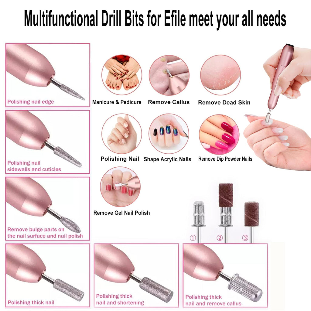 Portable Electric Nail Drill and UV LED Nail Lamp Kit