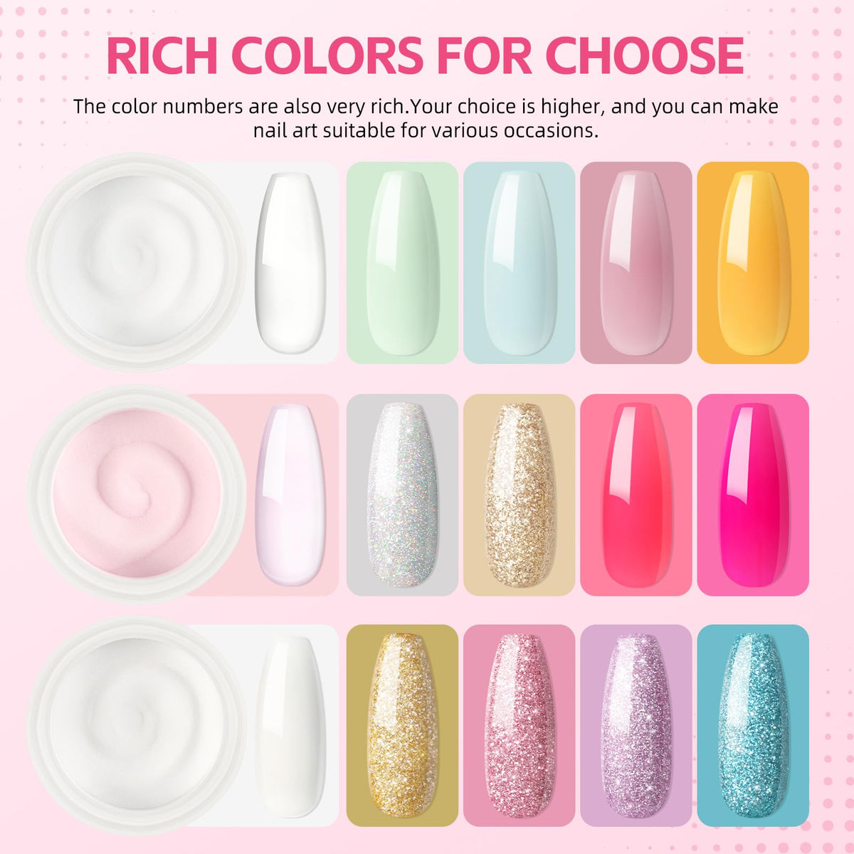 COSCELIA Acrylic Nail Kit for DIY Nail Design