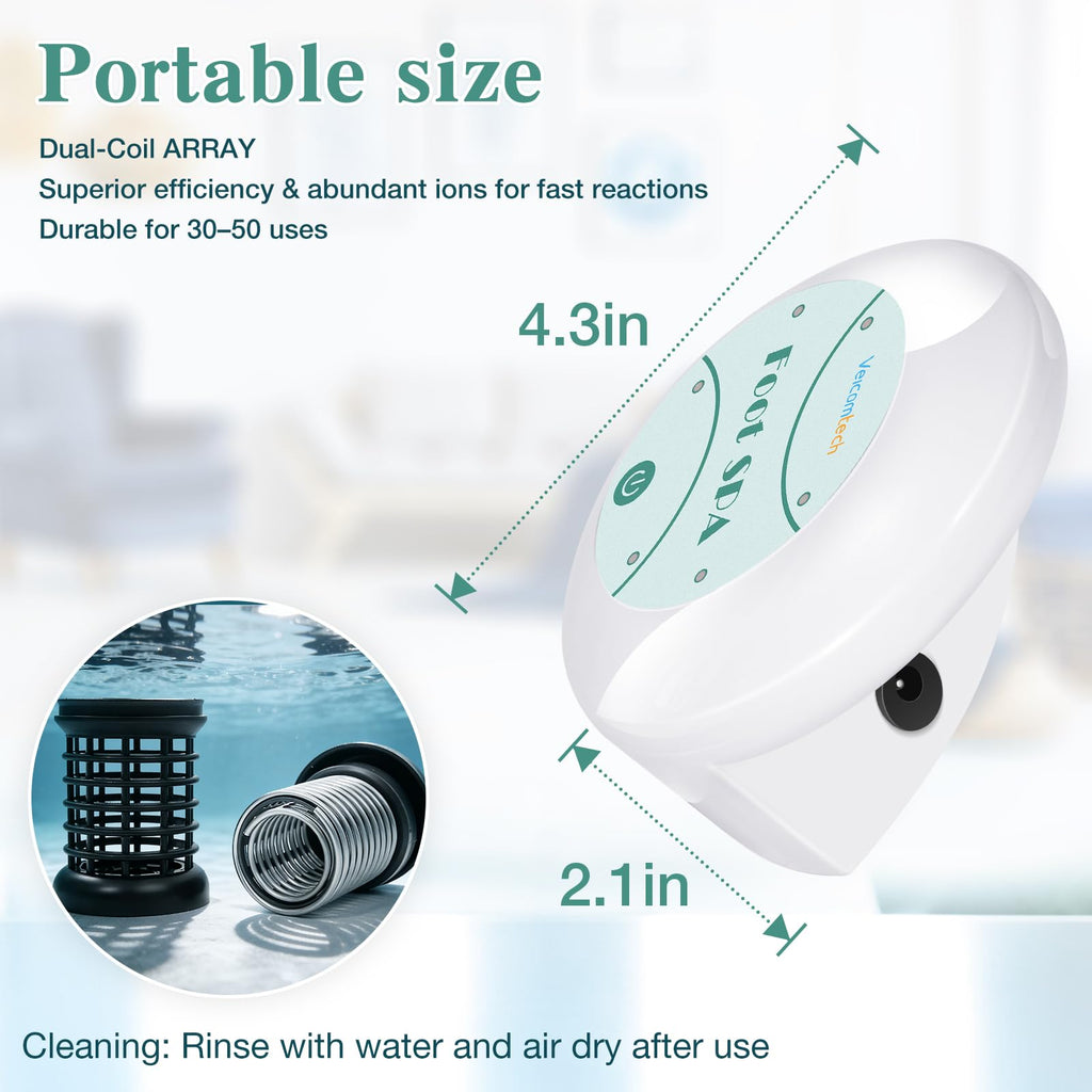 Portable Ionic Detox Foot Bath Machine with 30-Minute Timer