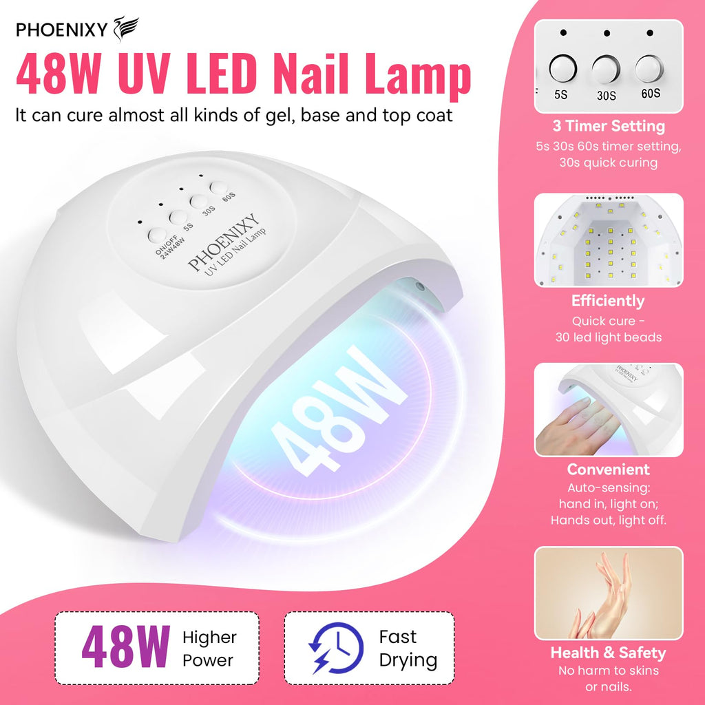 PHOENIXY Gel Nail Polish Kit for DIY Manicure and Nail Art