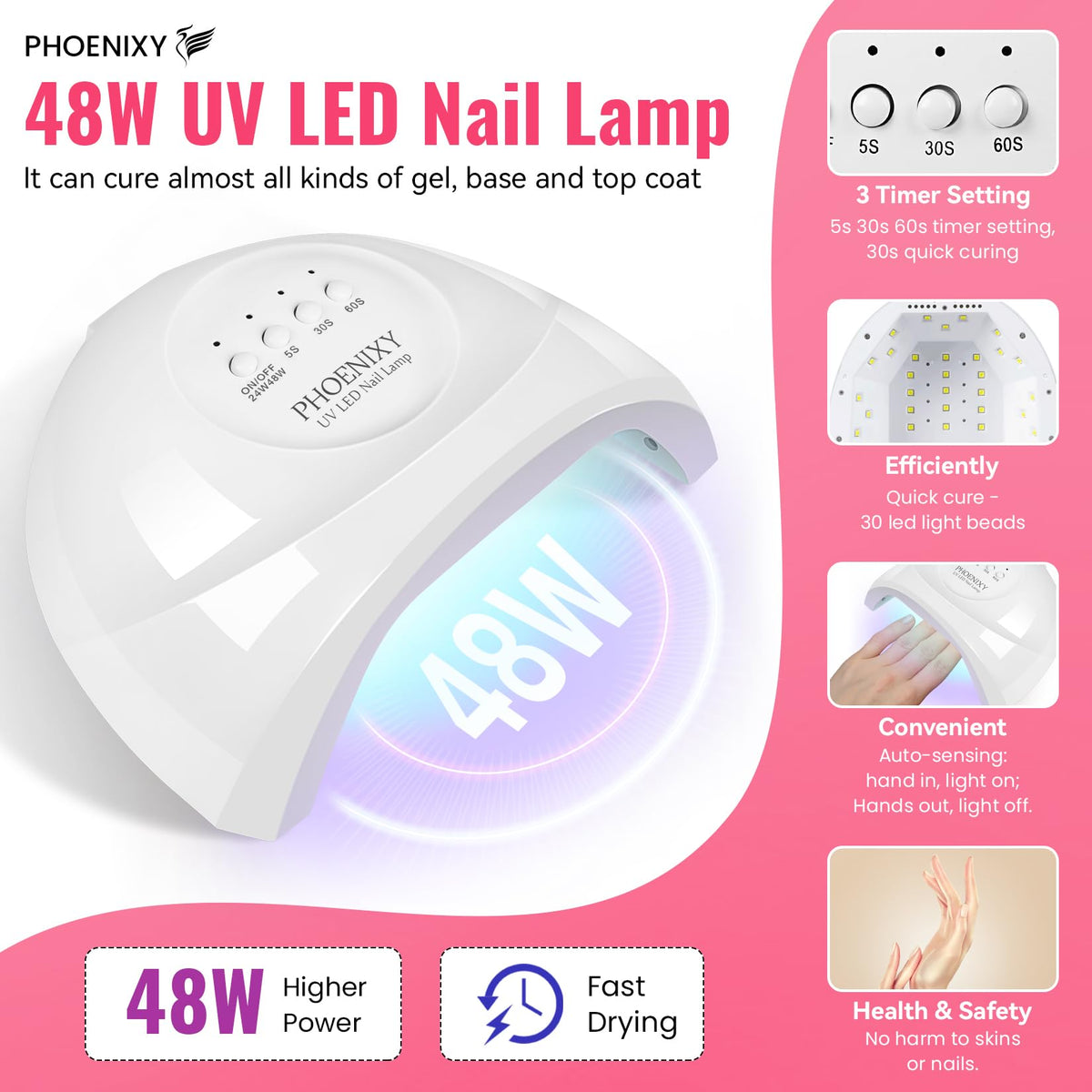 PHOENIXY Gel Nail Polish Kit for DIY Manicure and Nail Art