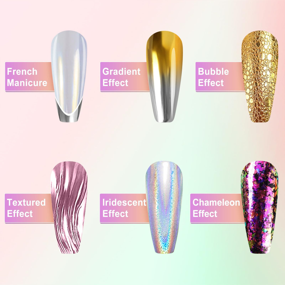 Mirror Chrome Nail Powder Set for Nail Art