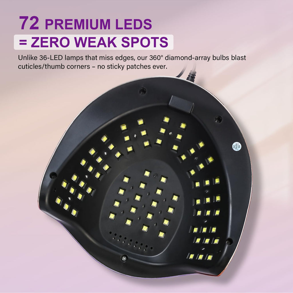 300W Professional Nail Lamp with 72 LEDs, Motion Sensor and 4 Timers