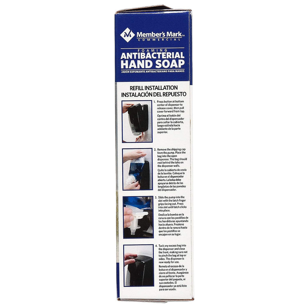 Proforce/Members Mark Commercial Foaming Antibacterial Hand Soap Refills, 2 Pack