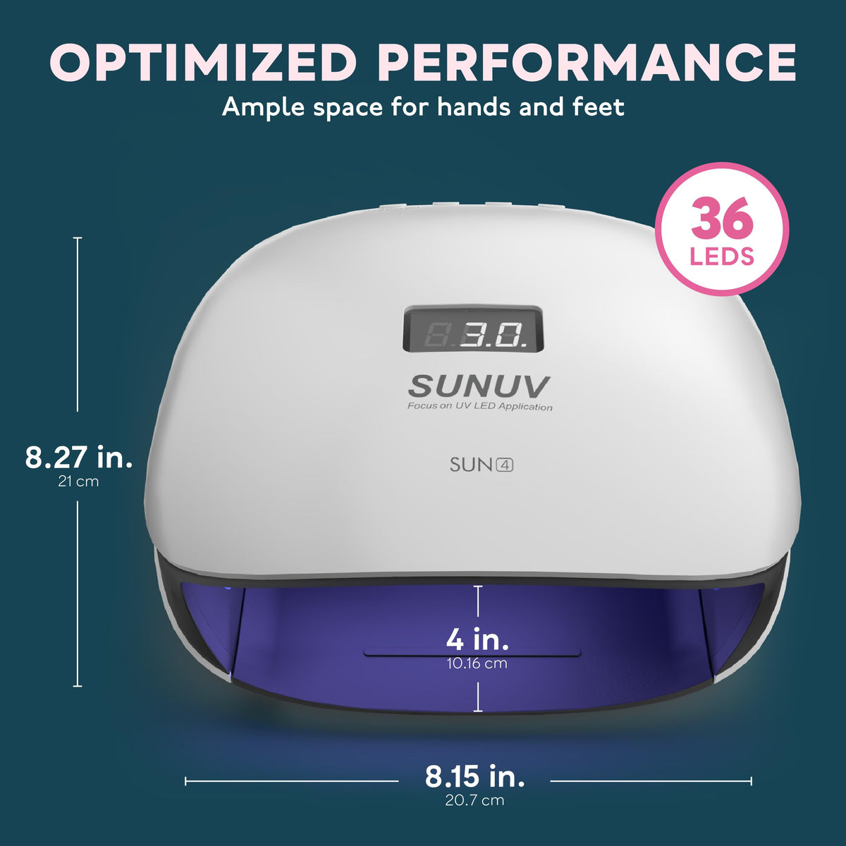SUNUV UV LED Nail Lamp for Gel Polish with LCD Display