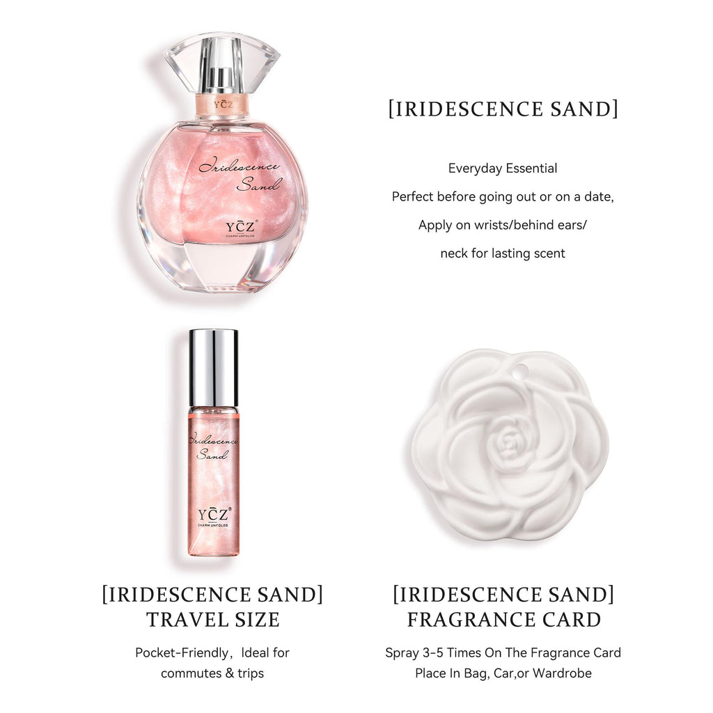 YCZ Women's Pink Quicksand Gold Eau de Parfum Gift Set
