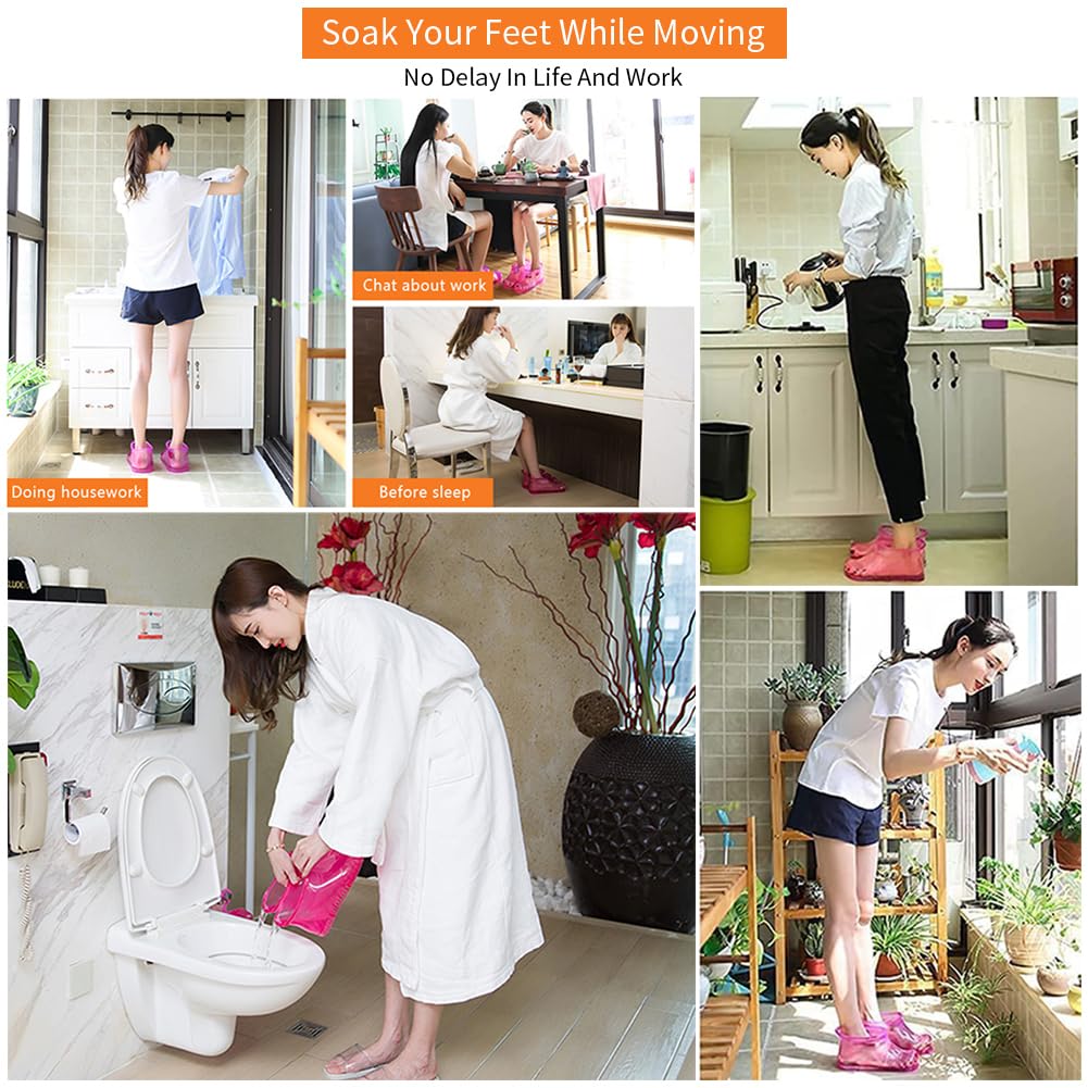Portable PVC Foot Soaking Shoes with Foot Bath Powder Set