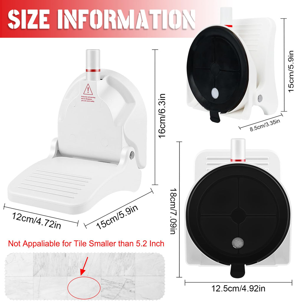 White Suction Cup Shower Foot Rest for Leg Shaving