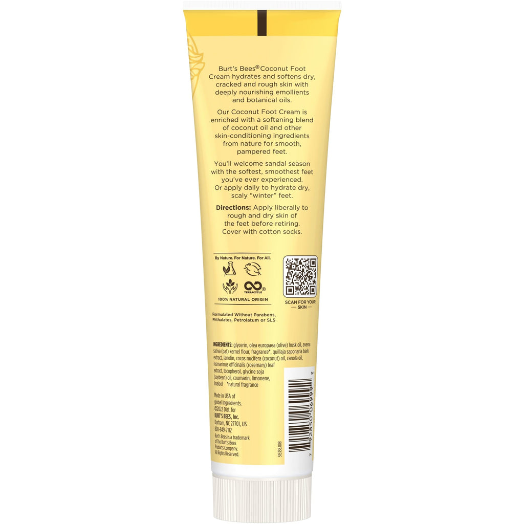 Burt's Bees Softening Foot Cream with Coconut Oil and Soap Bark