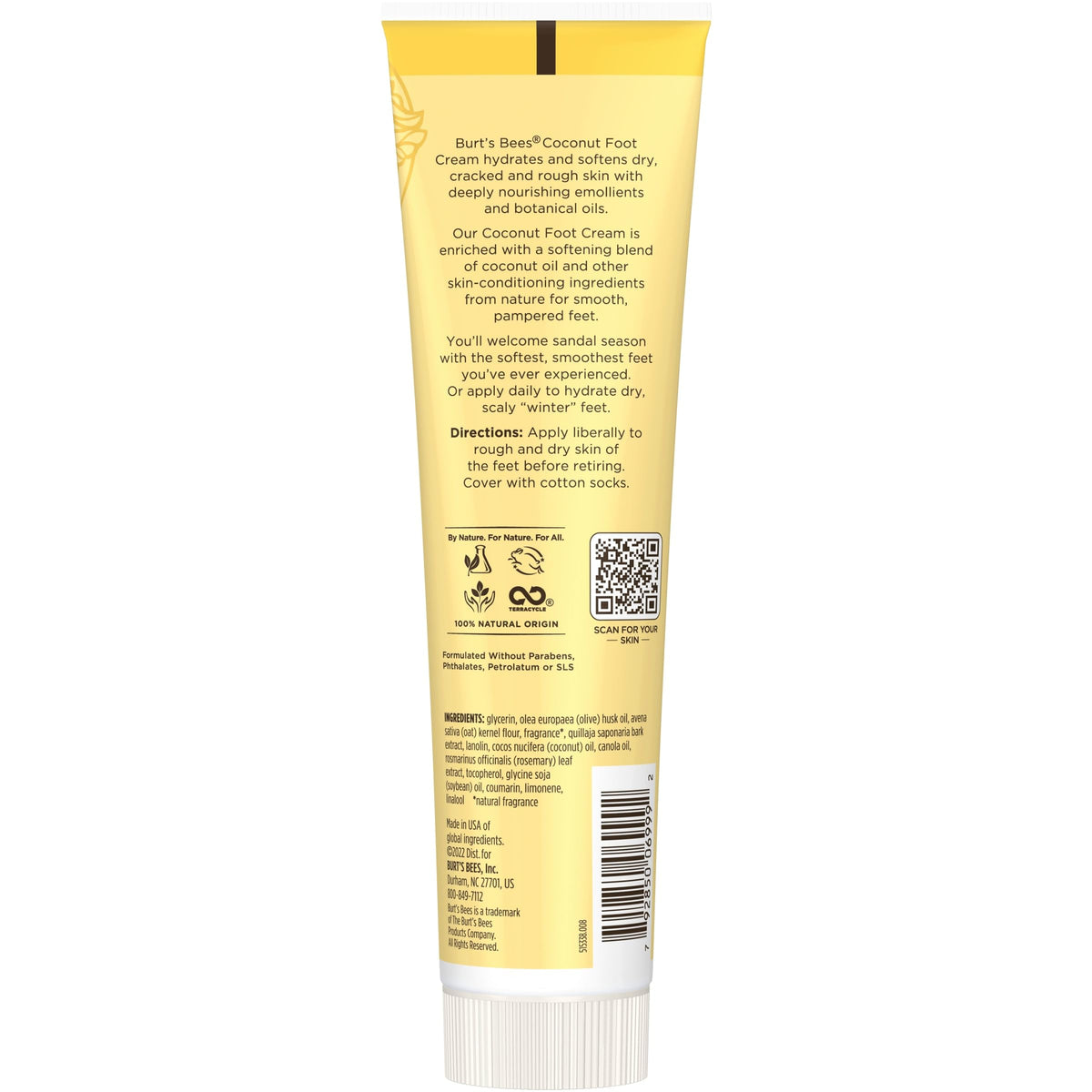 Burt's Bees Softening Foot Cream with Coconut Oil and Soap Bark