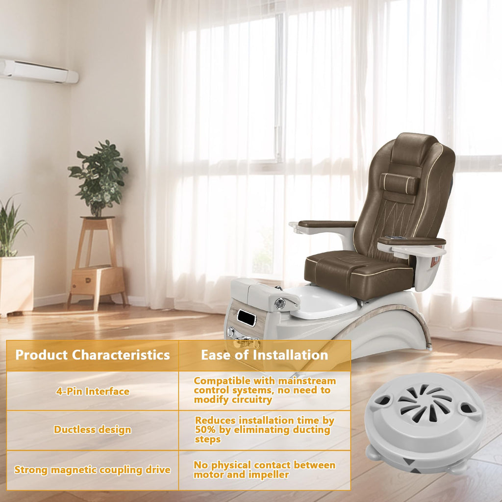 BF-004 Pipeless Magnetic Jet Head Motor for LURACO Pedicure Spa Chair