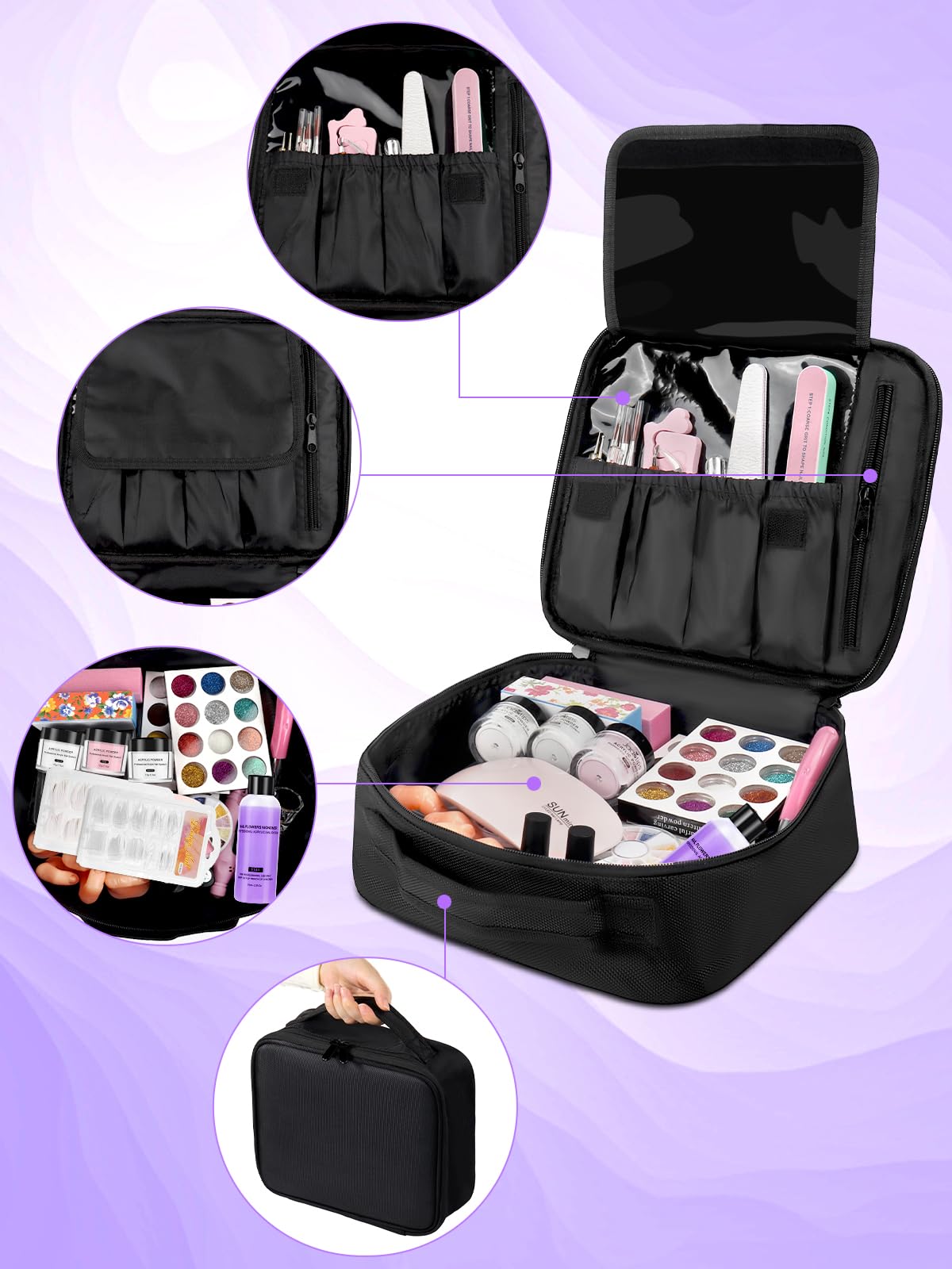 Professional Acrylic Nail Kit for Beginners with UV Lamp and Nail Drill