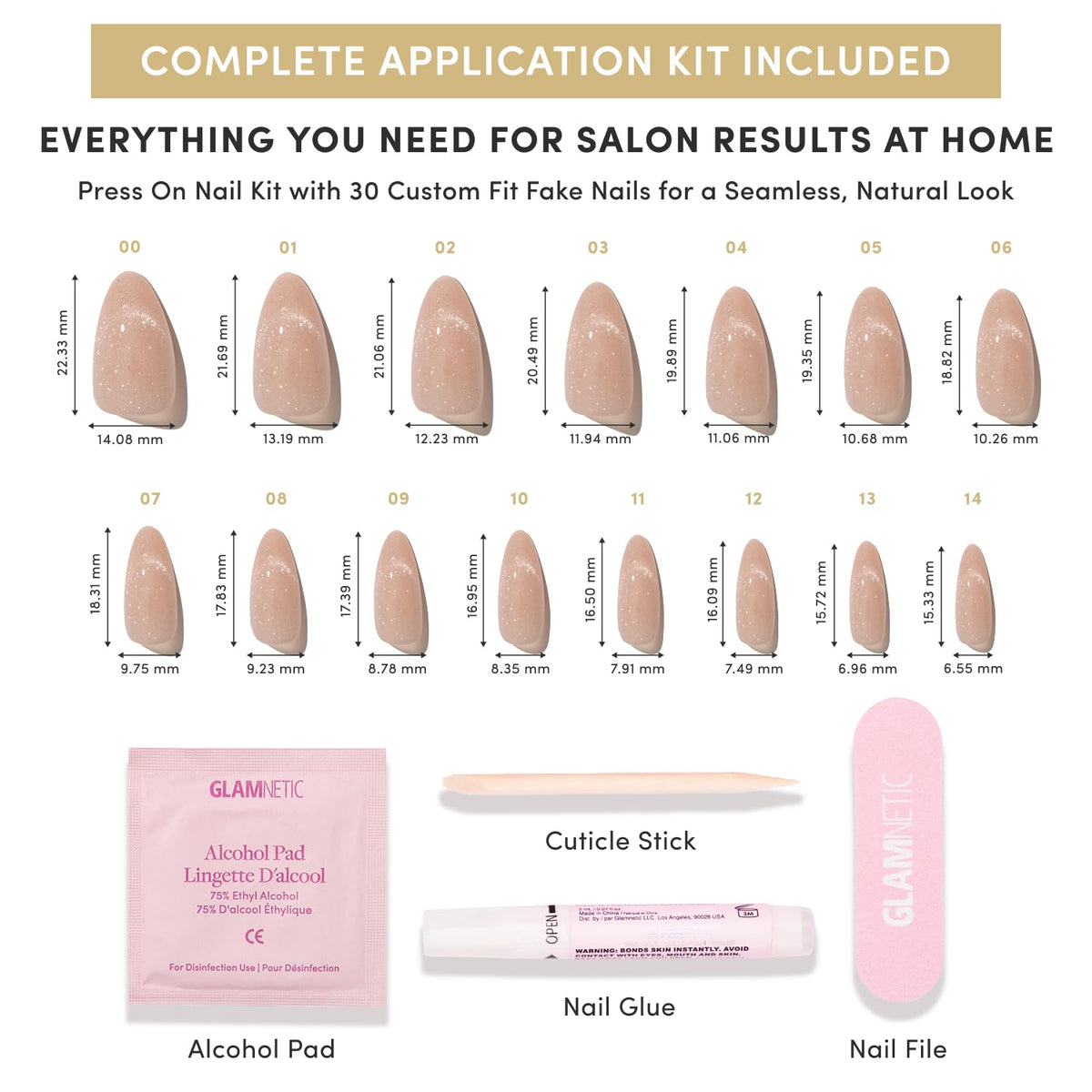 Glamnetic Press-On Nails Customizable Nail Kit