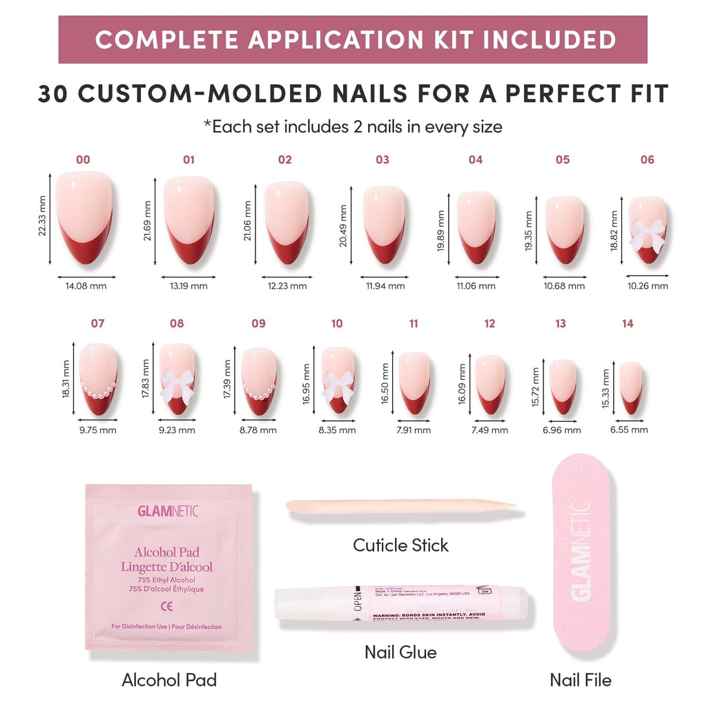 Glamnetic Press-On Nail Kit with UV-Coated Salon-Style Nails