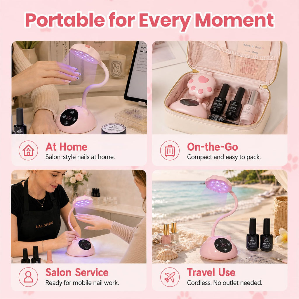 Meowgic Mini Cordless UV LED Nail Lamp