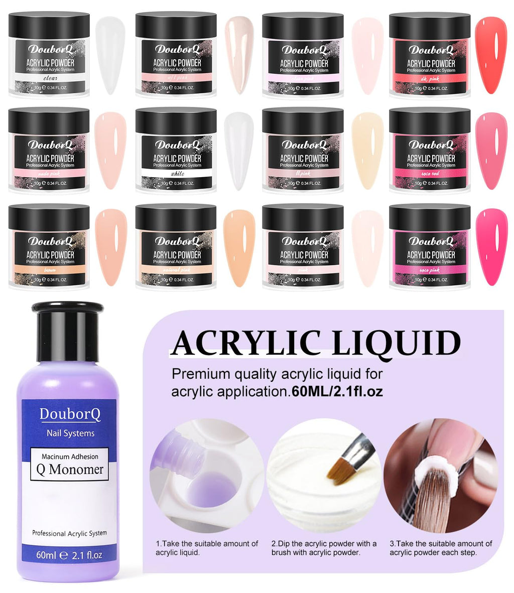 Acrylic Nail Art Kit for Beginners with UV Lamp and Drill