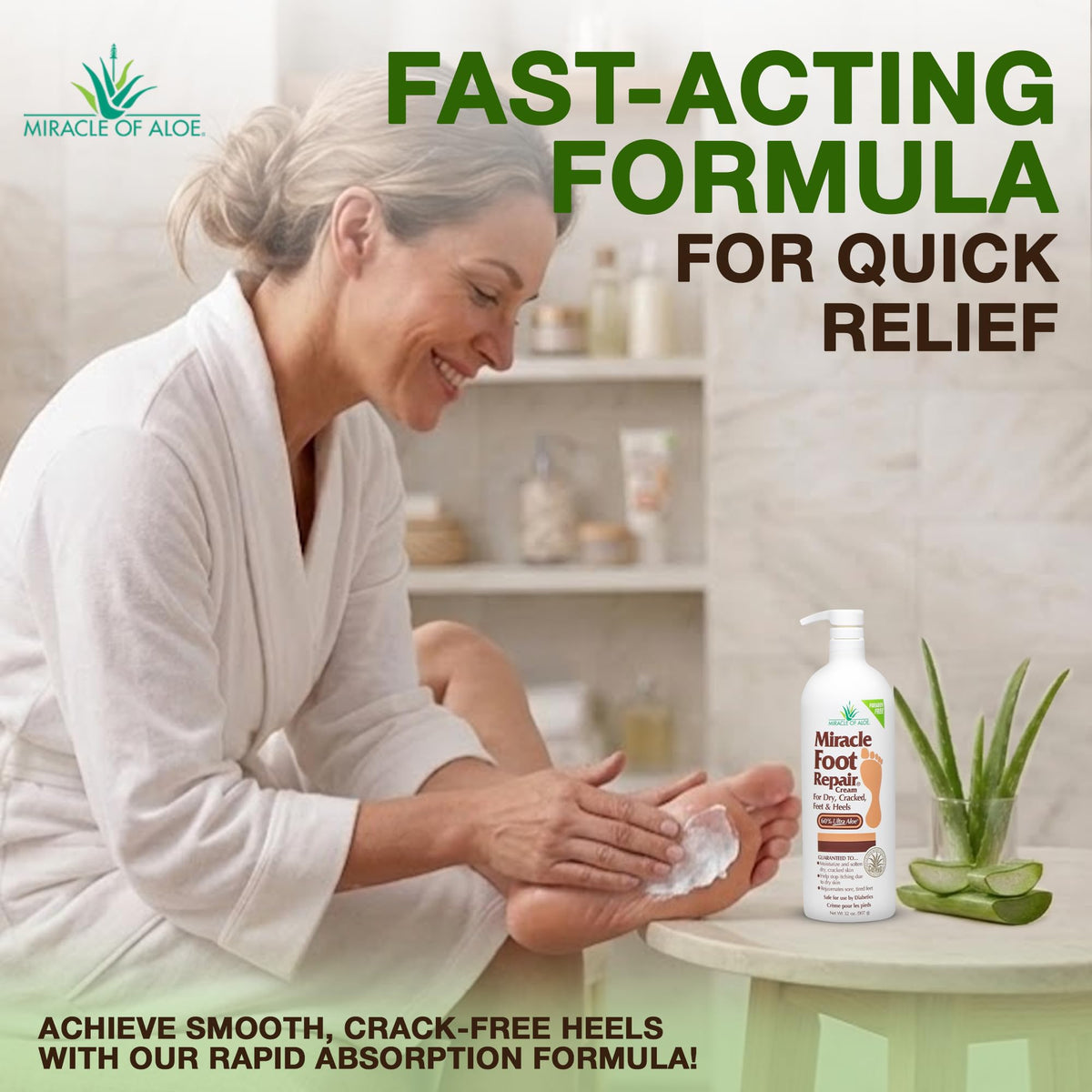 Miracle Foot Repair Cream with 60% Pure UltraAloe
