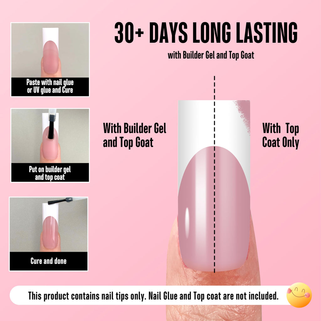 NOVO OVO Soft Gel Full Cover Press-On Nail Tips