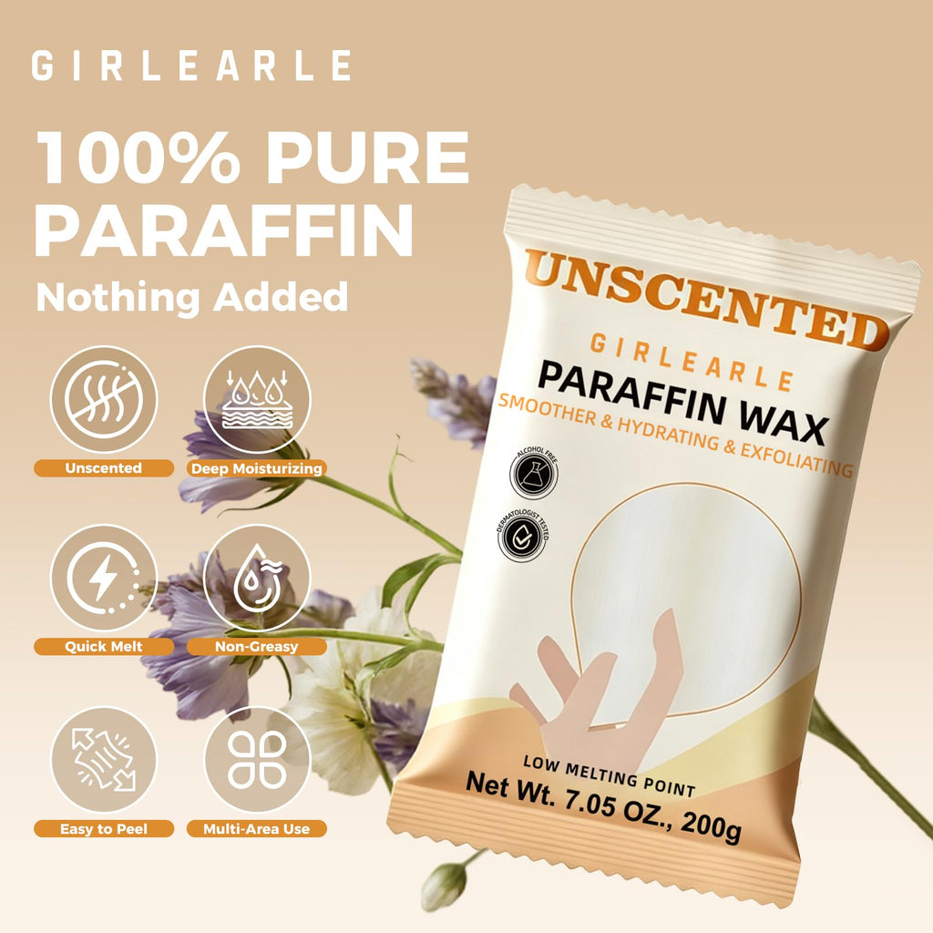GIRLEARLE Unscented Paraffin Wax Refills for Hands and Feet