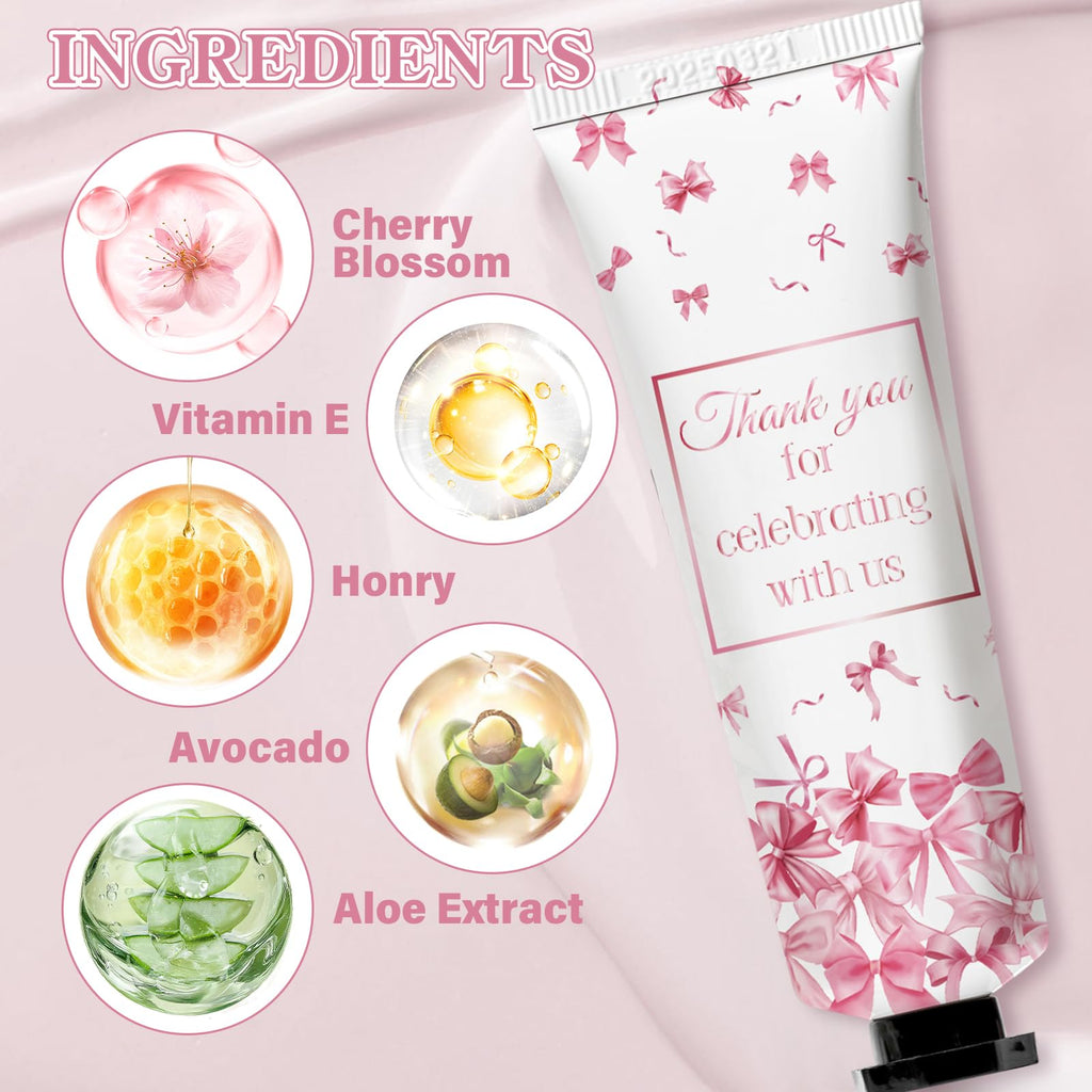 50 Hand Cream Gift Sets with Organza Bags and Thank You Cards