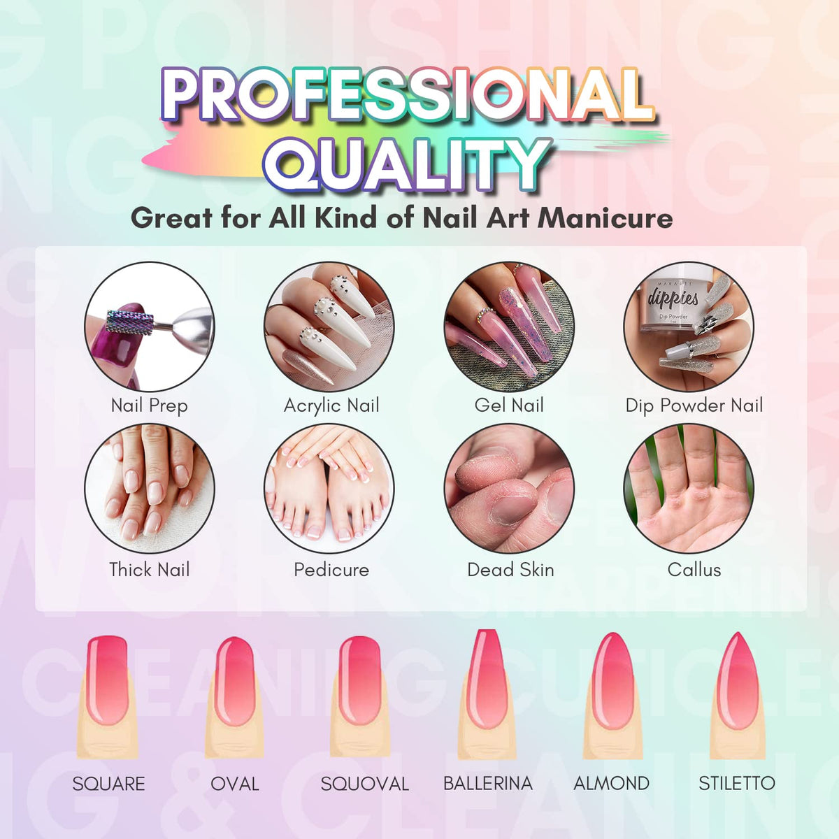 Makartt Nail Drill Bits for Nail Care and Manicure