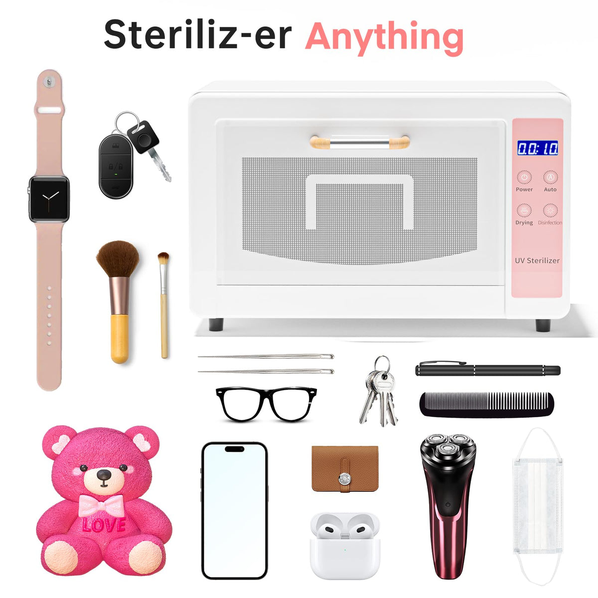 Yofuly 10L Hot Air Cabinet for Nail Tools, Aluminum Alloy Organizer