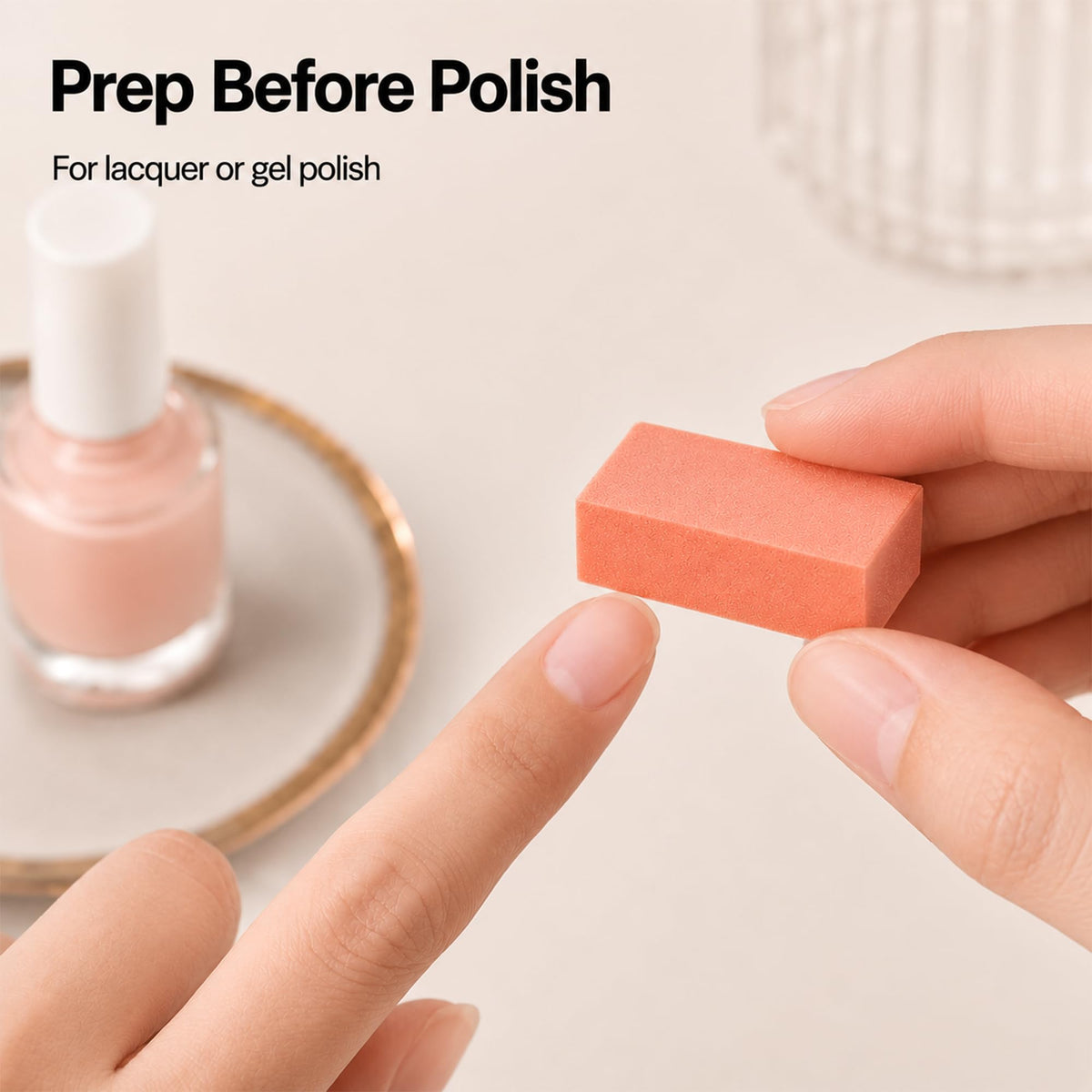 ForPro Orange Mini Buffing Nail Blocks, 100/180 Grit, 1000 Count