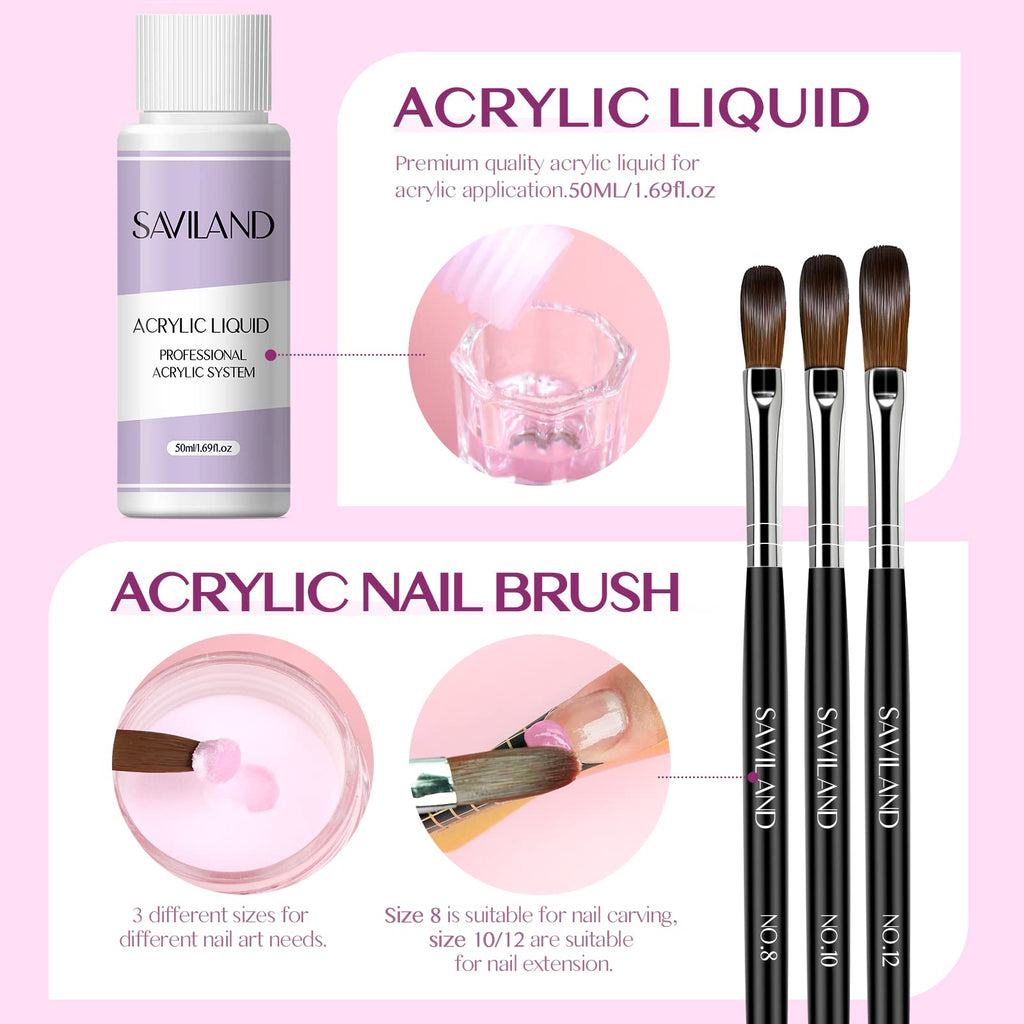 Saviland Acrylic Nail Kit with Drill for Beginners