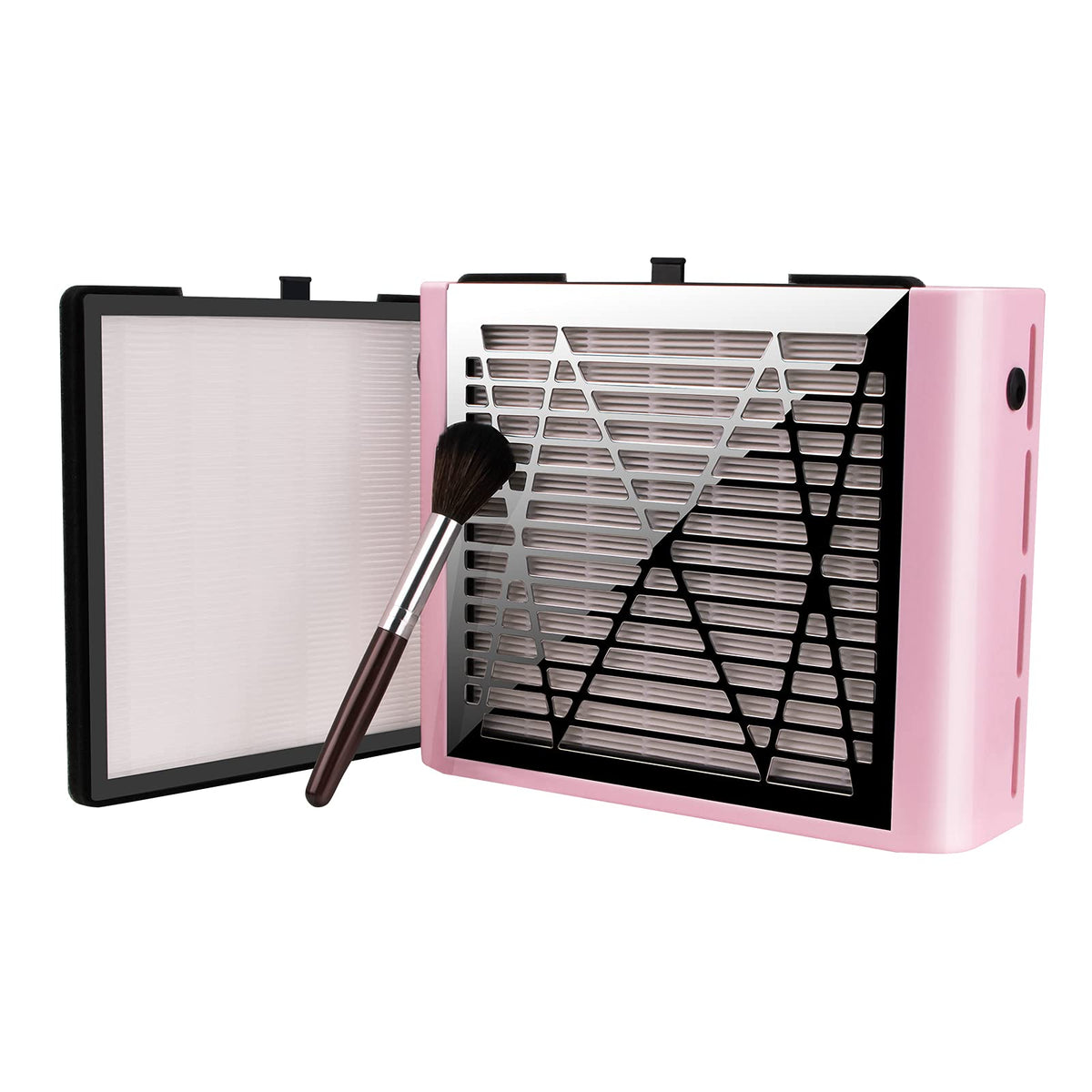 BRANTMAKER Nail Dust Collector with Brush and Reusable Filters