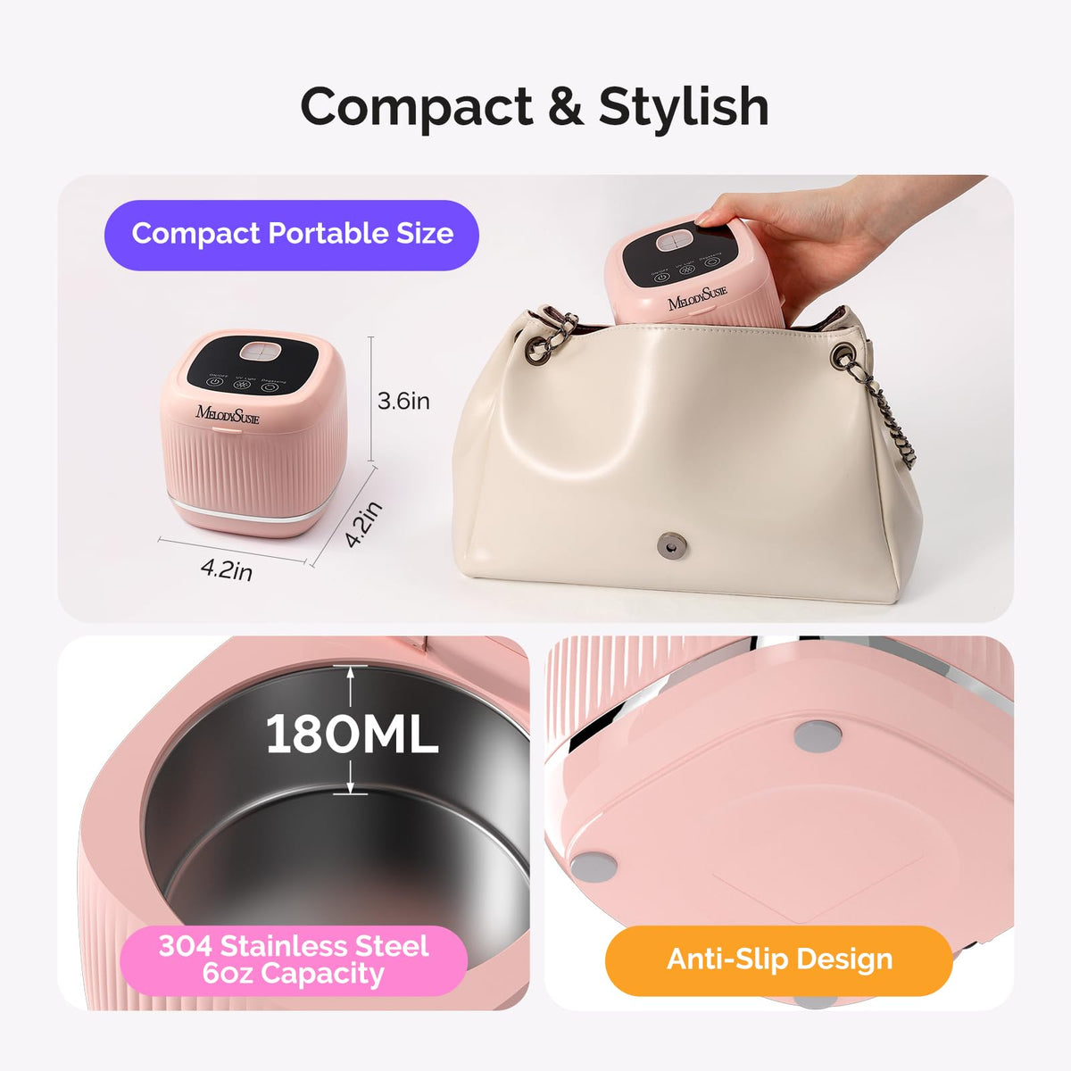 MelodySusie Nail Tool Cleaning Machine with Blue Light