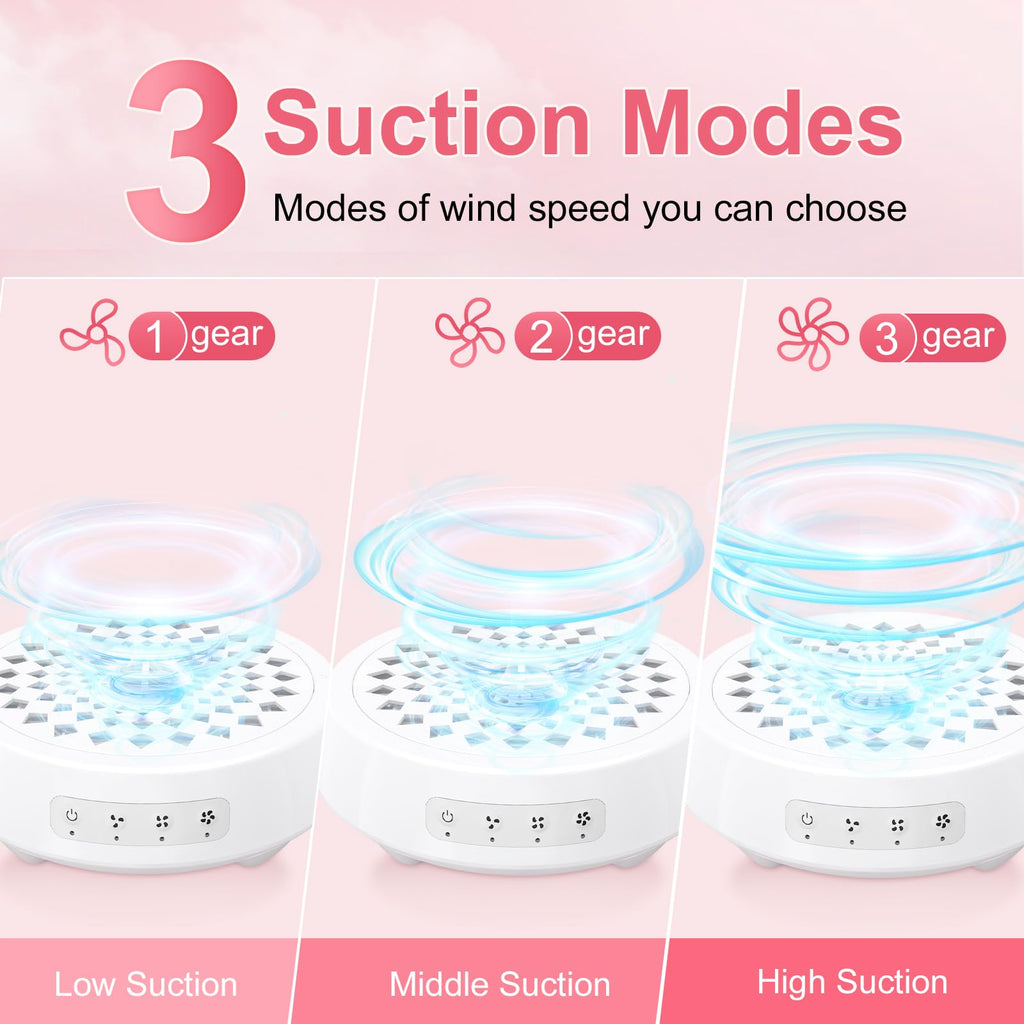 Professional Nail Dust Collector with Quiet Suction and Reusable Filter