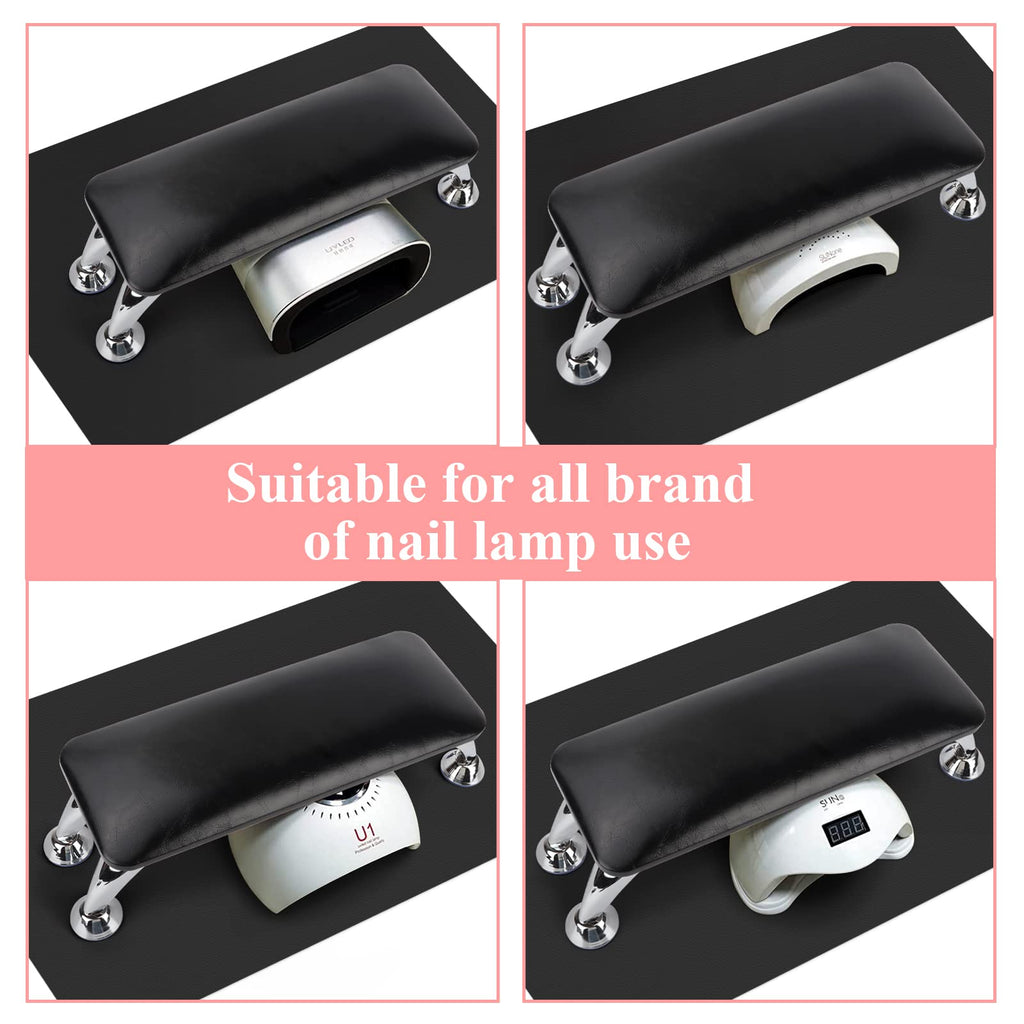 Nail Arm Rest with Nail Table Mat, Microfiber Leather Hand Cushion