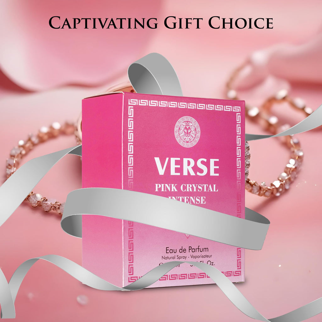 Verse Pink Crystal Intense Women's Fruity Floral Perfume, 3.4 fl oz