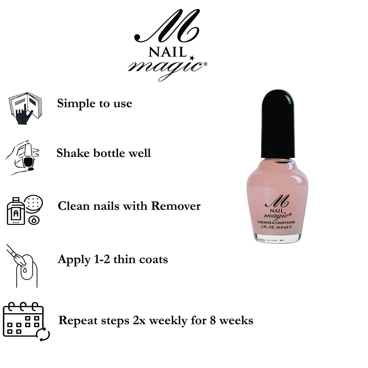 Nail Magic Nail Hardener & Conditioner for Weak, Brittle Nails