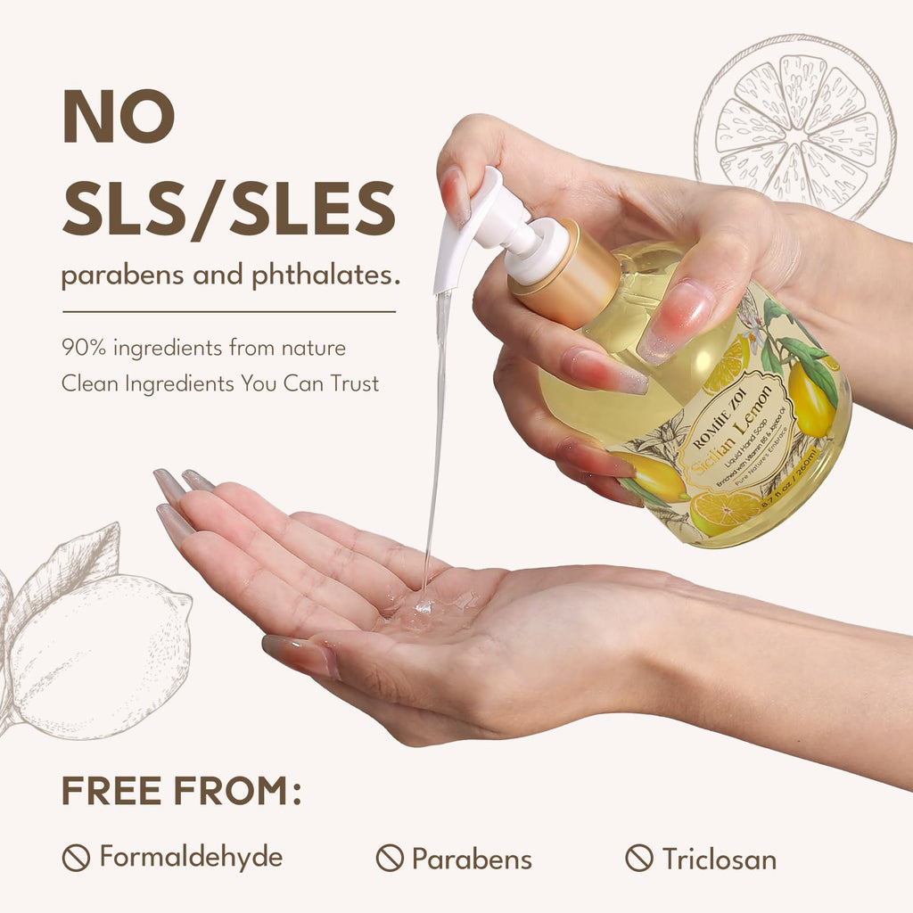ROMIIE ZOI Liquid Hand Soap Refills, Gentle Moisturizing Formula