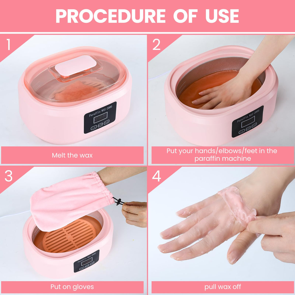Paraffin Wax Machine Kit for Hands and Feet, 3500ml Hot Wax Bath